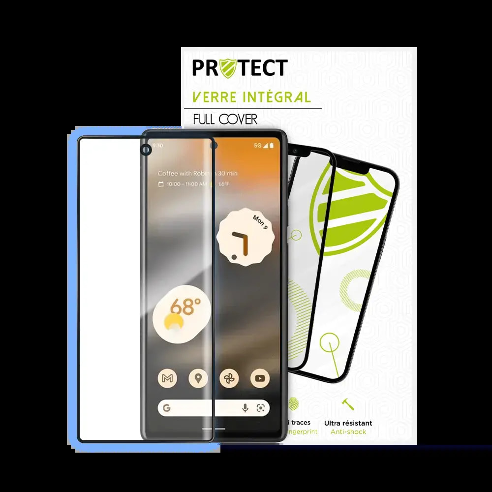 Verre trempé intégral Google Pixel 6a protection écran 9H - PROTECT Noir - Vue 2