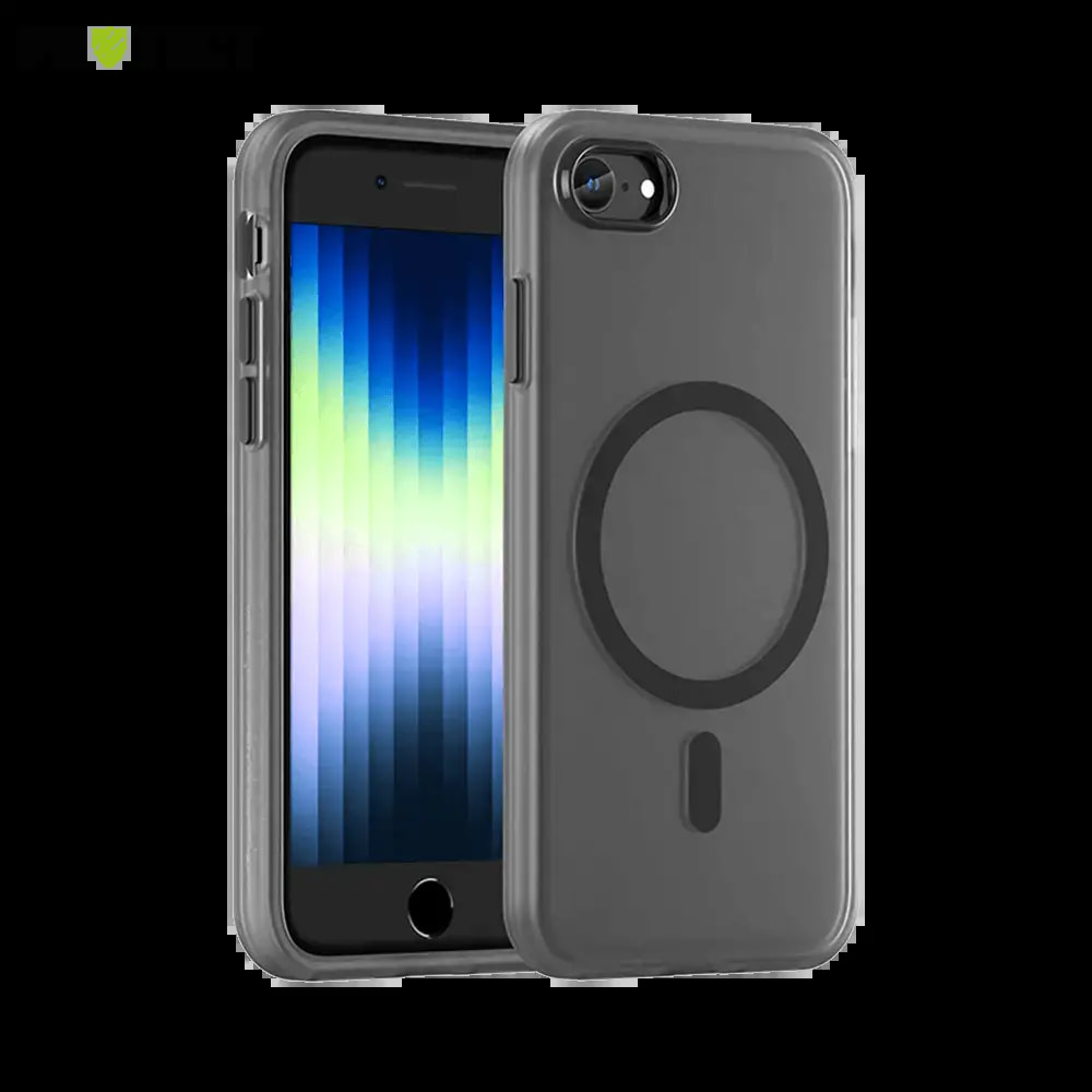 Coque MagSafe bi-matière iPhone 7 / 8 / SE (2nd & 3e Gen) - PROTECT MF-006 Noir