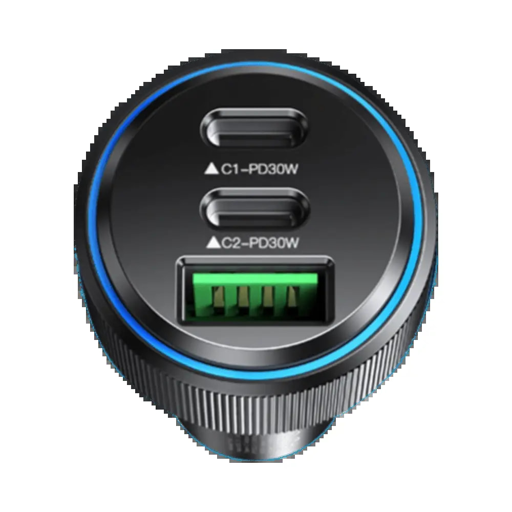 Chargeur allume-cigare triple ports USB 60W - Yesido Y50 Noir - Vue 4