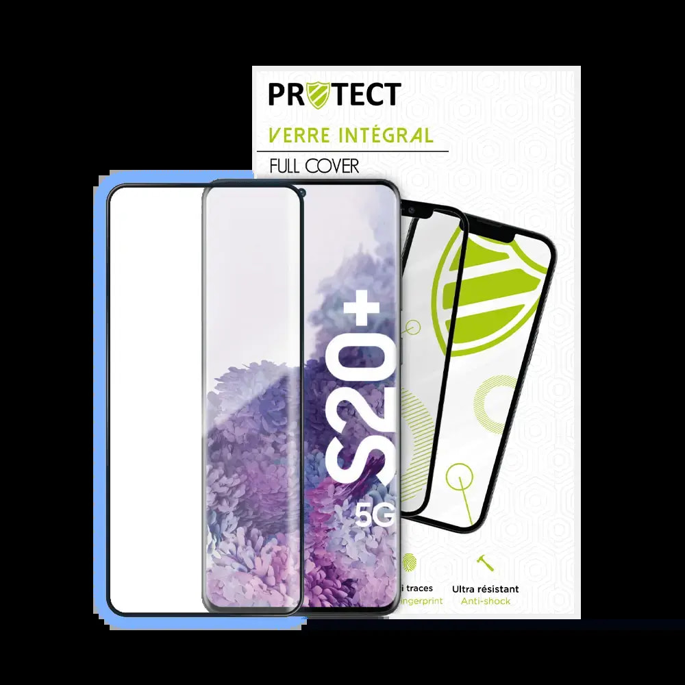 Verre trempé intégral Samsung Galaxy S20+ 5G protection écran 9H - PROTECT Noir - Vue 2