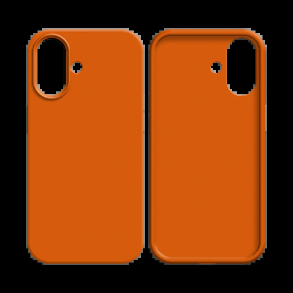 Coque silicone iPhone 16 Plus - Orange - Vue 2