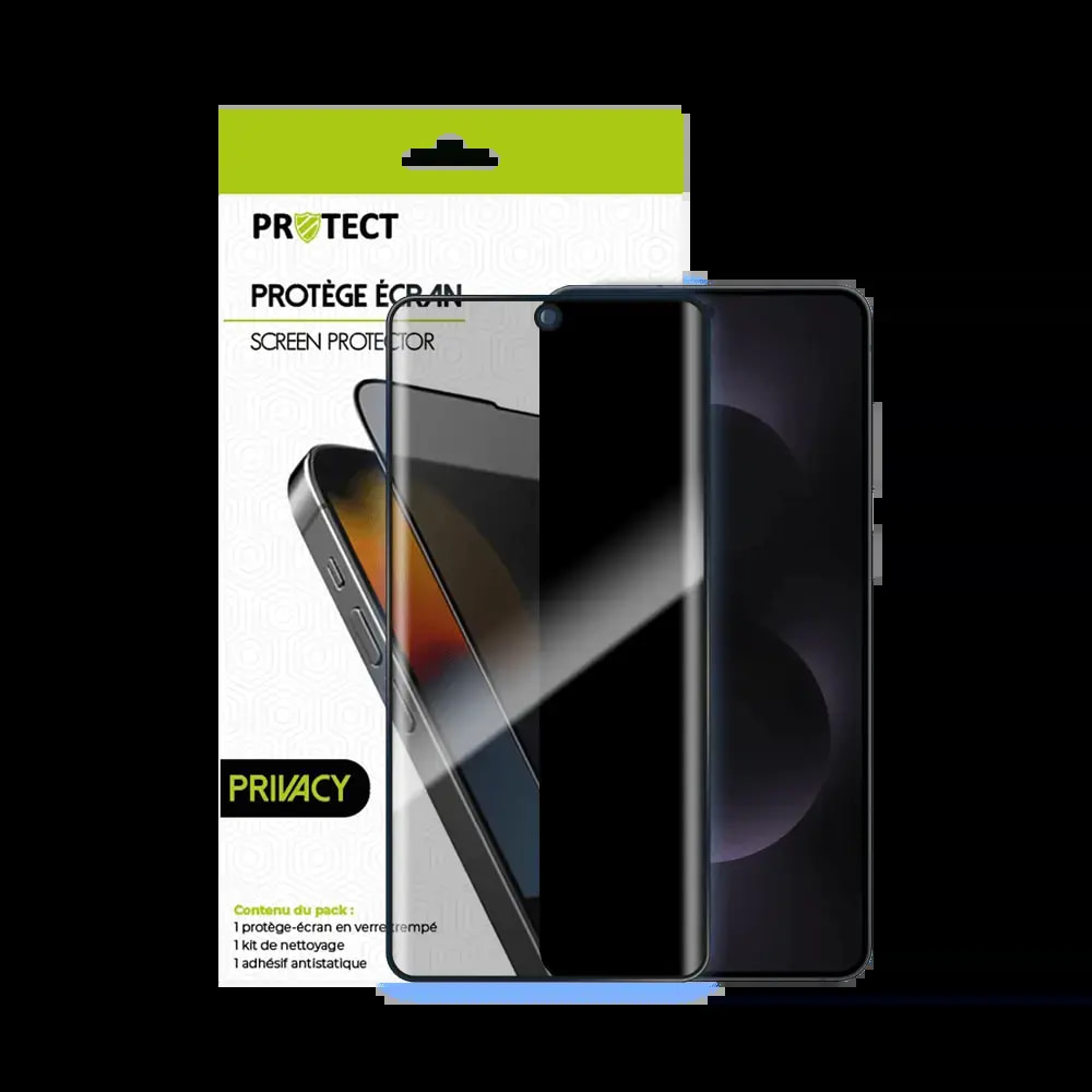 Verre trempé anti-espions Samsung Galaxy S25 Edge - PROTECT Transparent - Vue 2