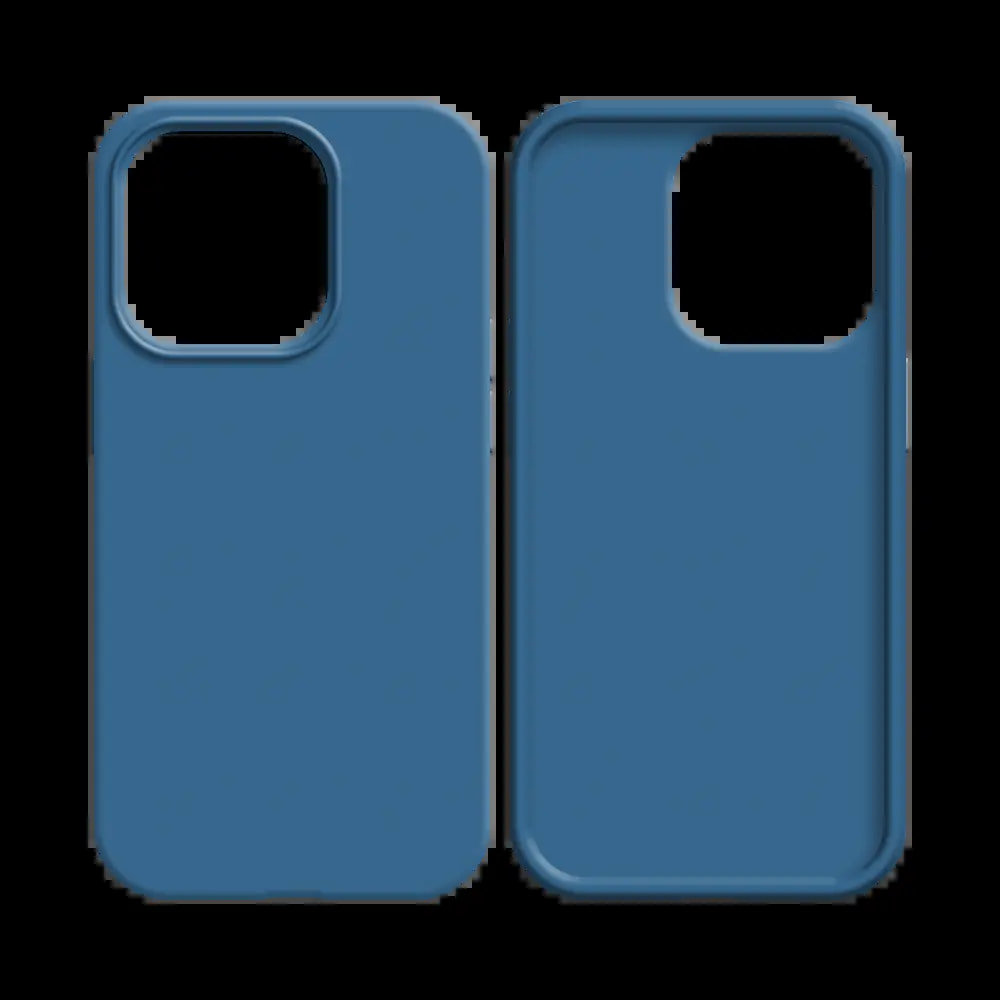 Coque silicone iPhone 12 mini - Bleu Marine - Vue 2
