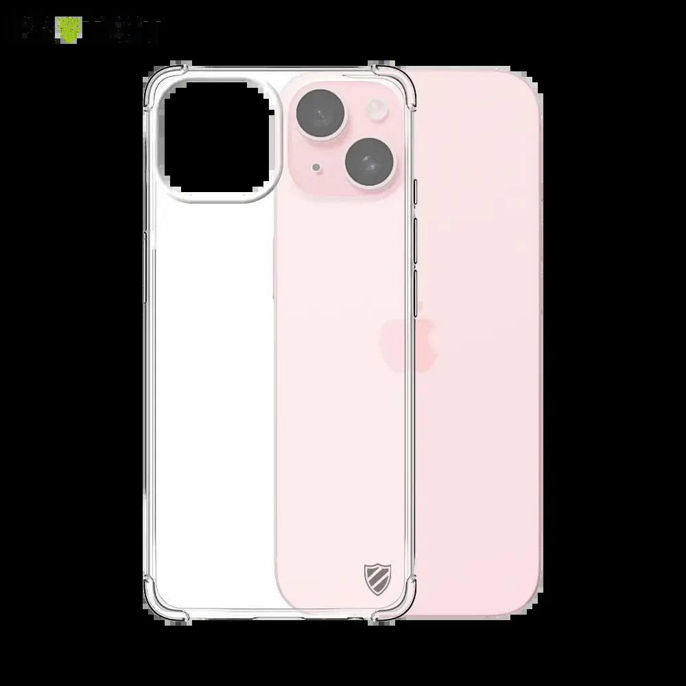 Coque antichoc renforcée transparente iPhone 15 - silicone PROTECT