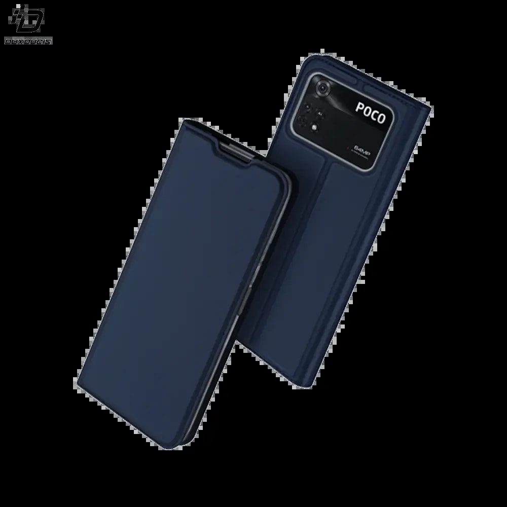 Housse folio Xiaomi Poco M4 Pro porte-carte – Dux Ducis Skin Pro Bleu