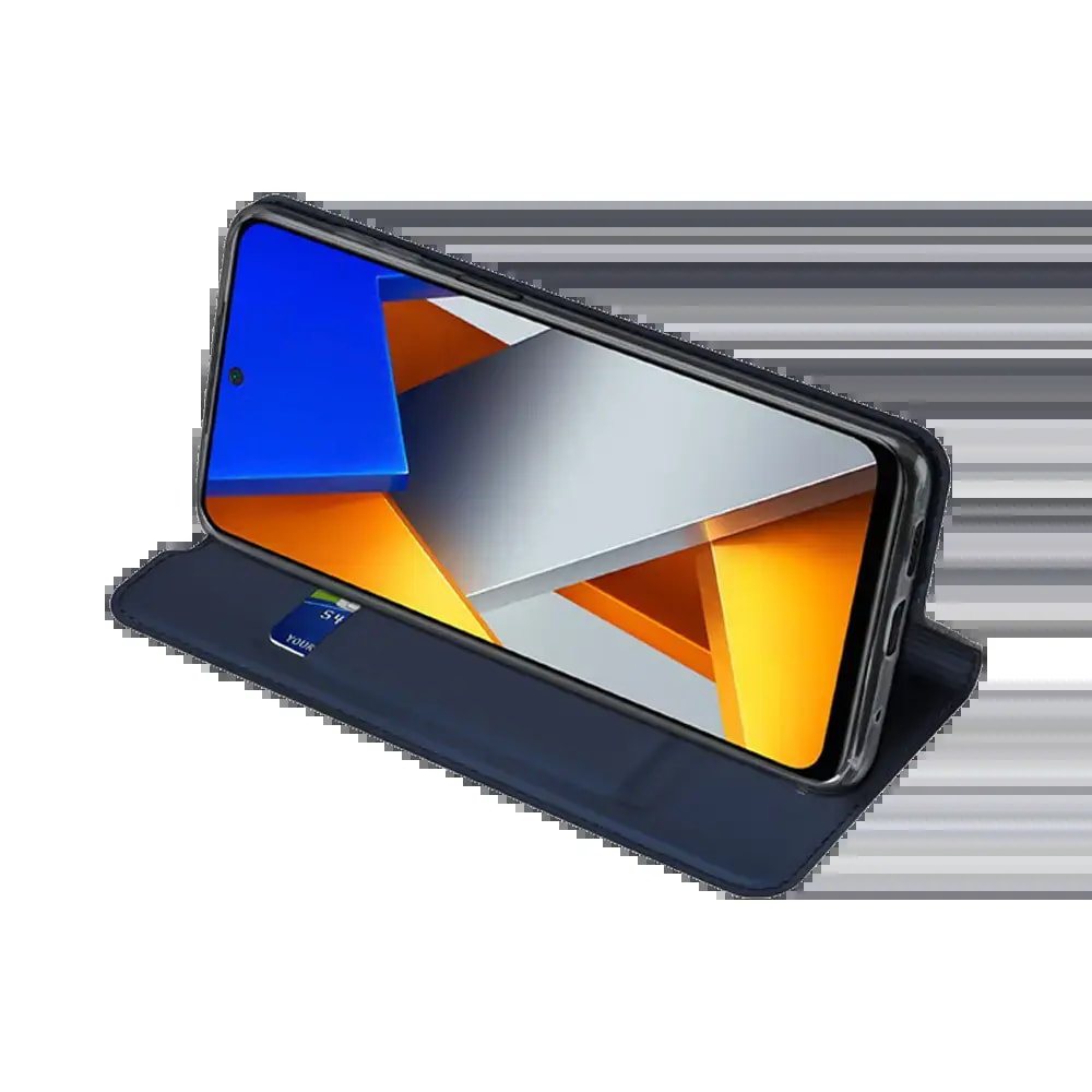 Housse folio Xiaomi Poco M4 Pro porte-carte – Dux Ducis Skin Pro Noir - Vue 4