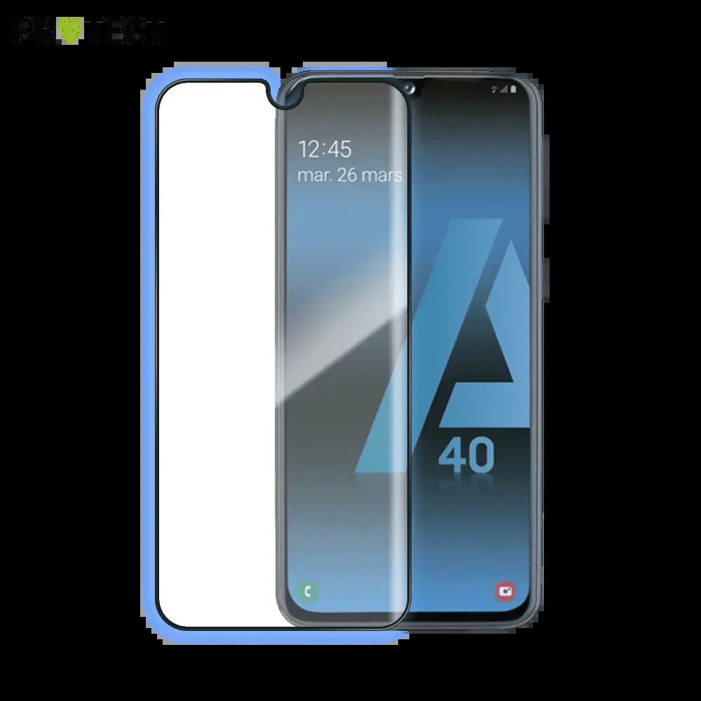Verre trempé intégral Samsung Galaxy A40 protection écran 9H - PROTECT Noir