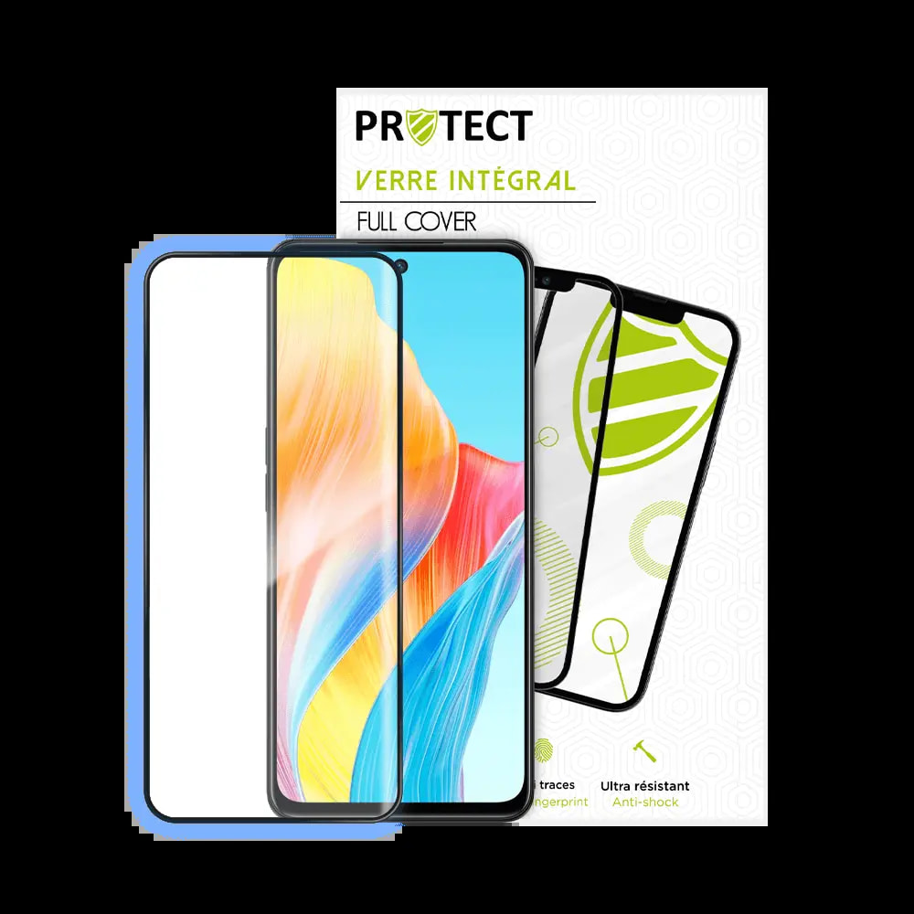 Verre trempé intégral OPPO A98 5G protection écran 9H - PROTECT Noir - Vue 2
