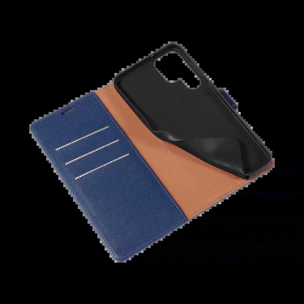 Housse folio anti-RFID Samsung Galaxy S22 Ultra – PROTECT IP011 Bleu Marine - Vue 4