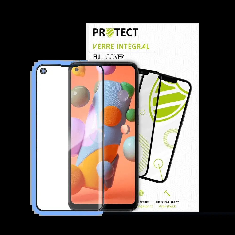 Verre trempé intégral Samsung Galaxy A11 protection écran 9H - PROTECT Noir - Vue 2