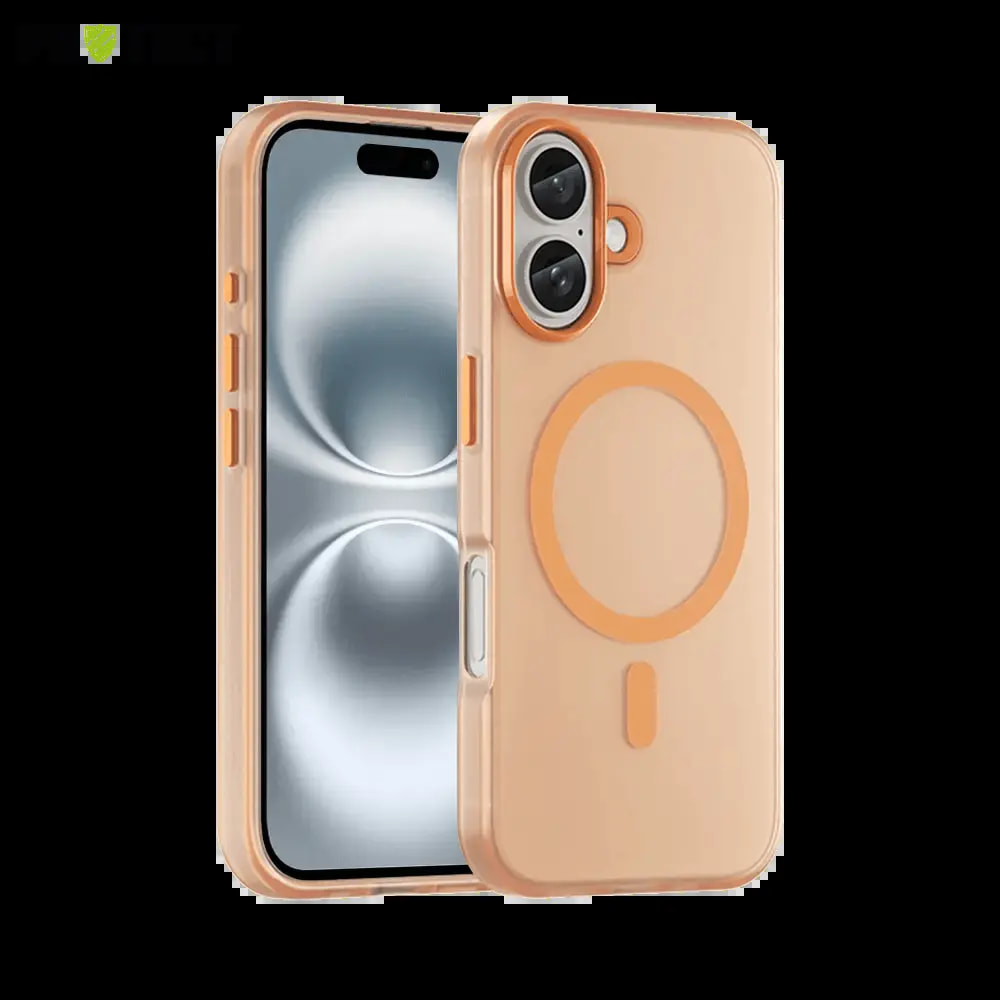 Coque MagSafe bi-matière iPhone 16 - PROTECT MF-006 Orange