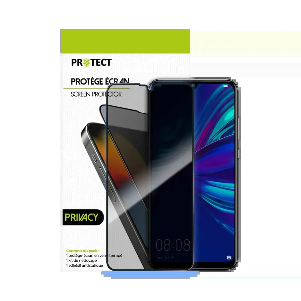 Verre trempé anti-espions Huawei P Smart 2019 - PROTECT Transparent - Vue 2