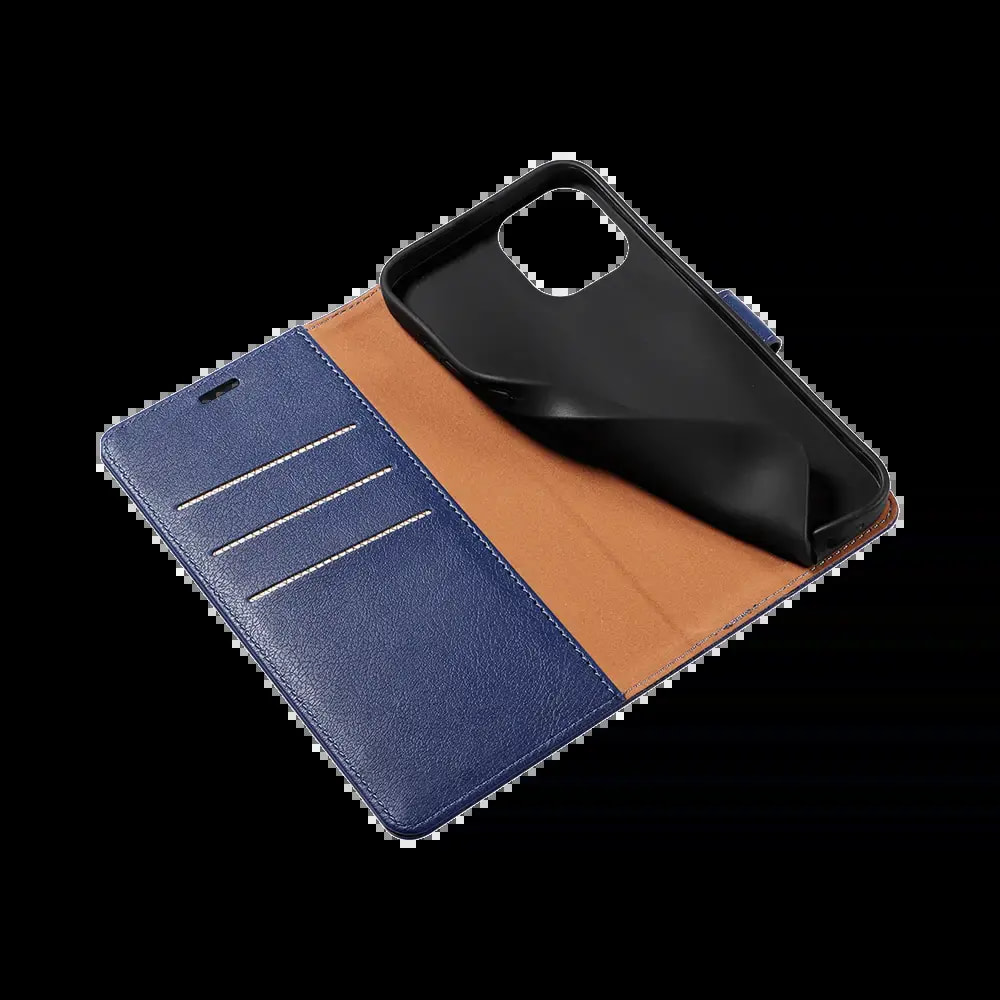 Housse folio anti-RFID iPhone 14 - PROTECT IP011 Bleu Marine - Vue 5