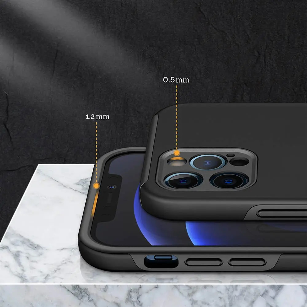 Coque de protection iPhone 12 Pro avec anneau rotatif - PROTECT IE013 Noir - Vue 6