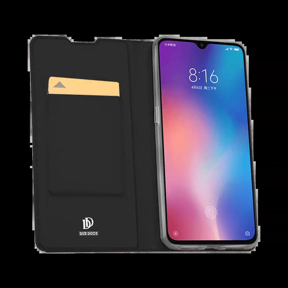 Housse folio Xiaomi Mi 9 Lite porte-carte - Dux Ducis Skin Pro Noir - Vue 2