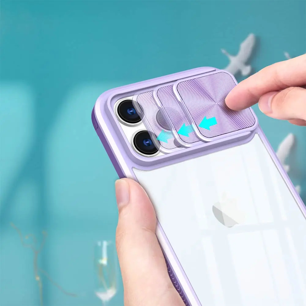 Coque iPhone 13 Pro avec cache caméra - PROTECT IE027 Violet - Vue 3