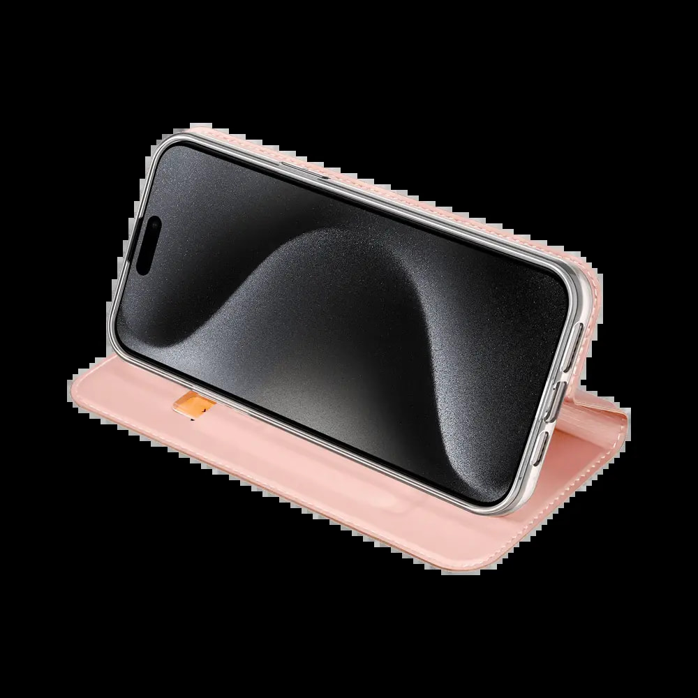 Housse folio iPhone 15 Pro Max porte-carte - Dux Ducis Skin Pro Bleu - Vue 4