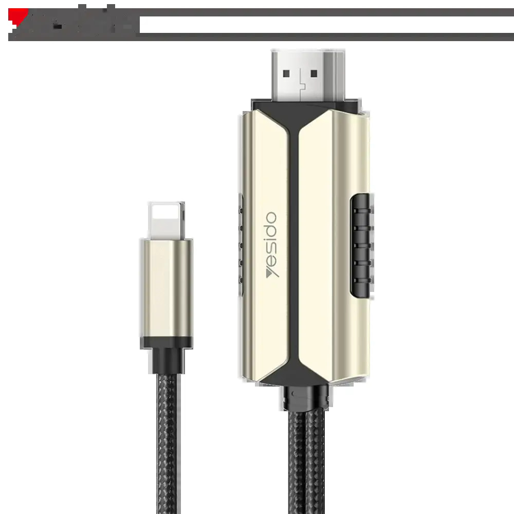 Adaptateur Lightning vers HDMI Full HD 1080p (2m) - Yesido HM13 Gold