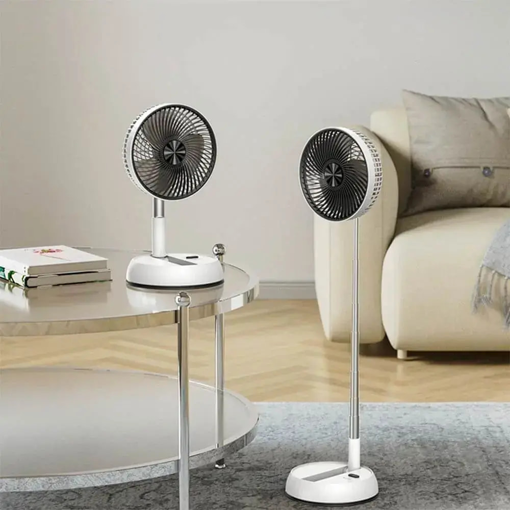 Ventilateur sur Pied Yesido Pliable et Ajustable (avec Télécommande) Blanc - Vue 3