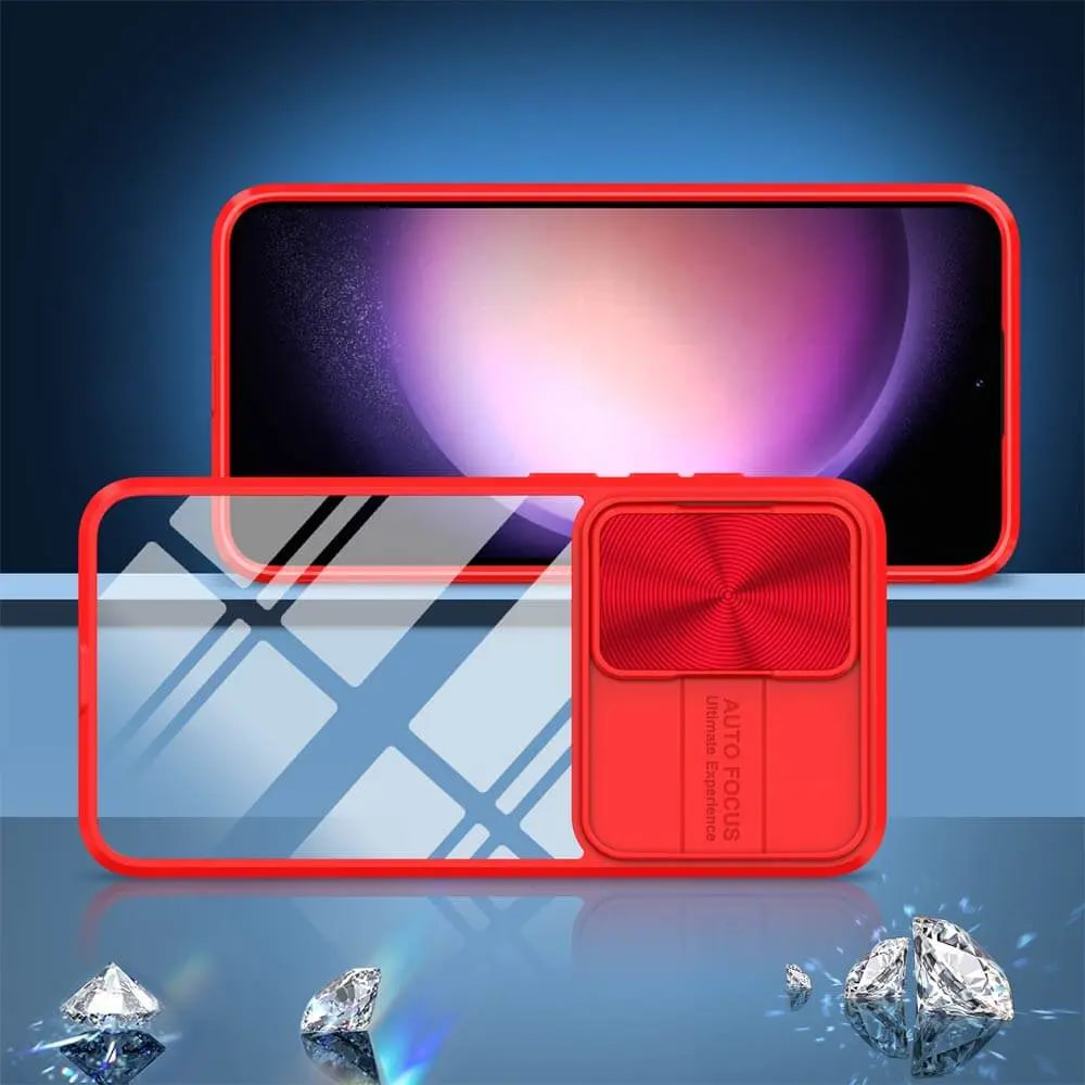 Coque Samsung Galaxy S24+ avec cache caméra - PROTECT IE027 Rouge  - Vue 2