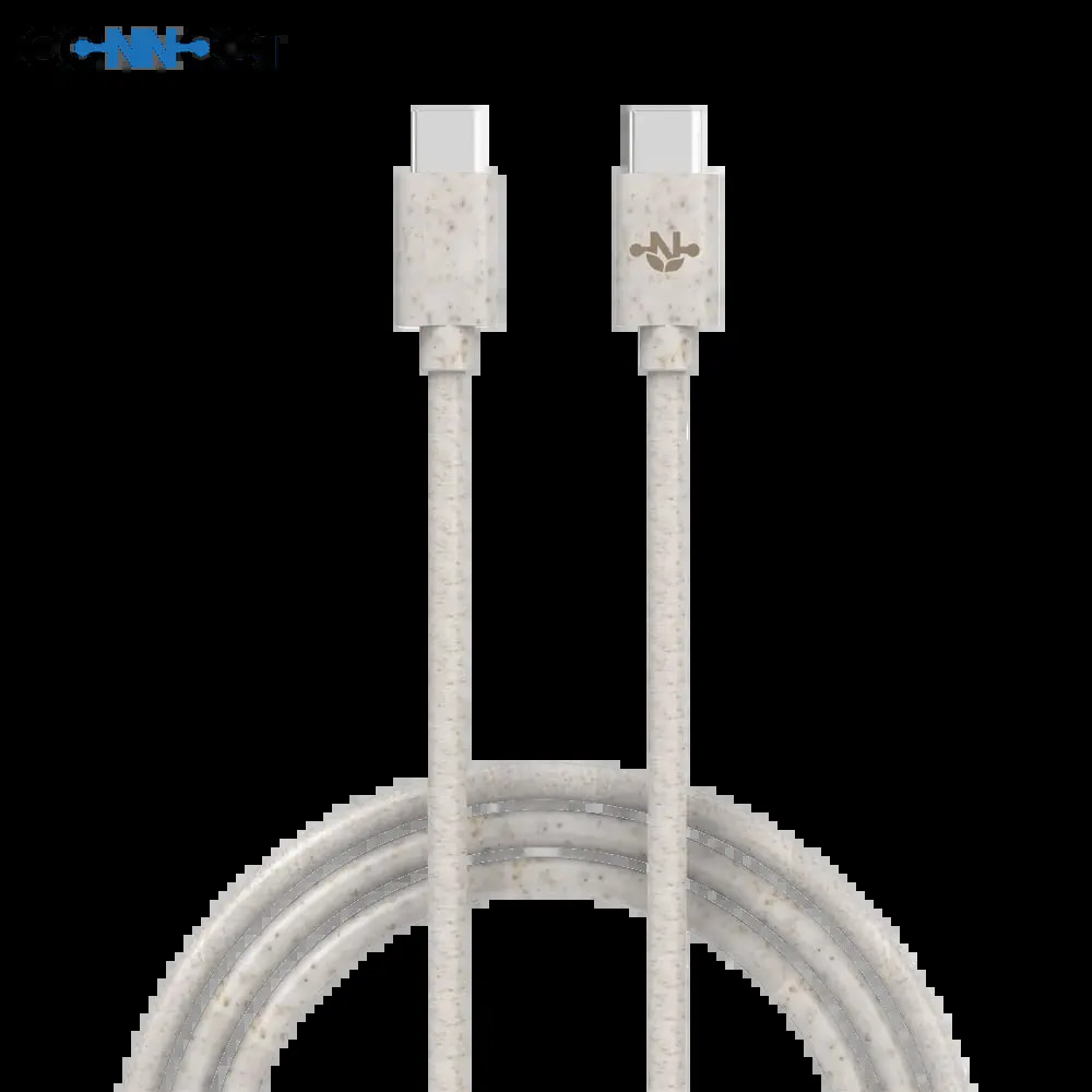 Câble USB-C vers USB-C 60W éco-friendly (1m) - CONNECT Beige