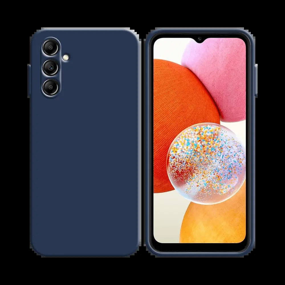 Coque silicone Samsung Galaxy A14 - Bleu Marine