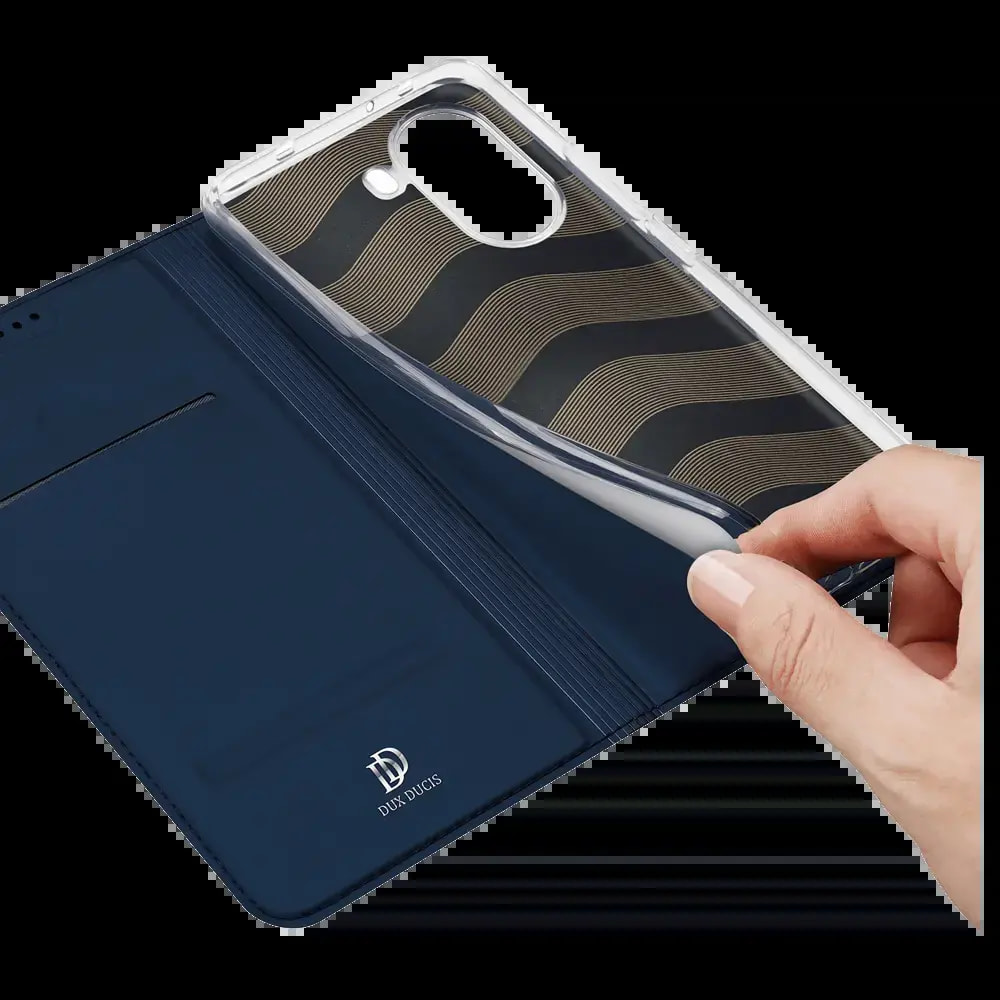 Housse folio Poco X7 Pro 5G porte-carte – Dux Ducis Skin Pro Bleu - Vue 5