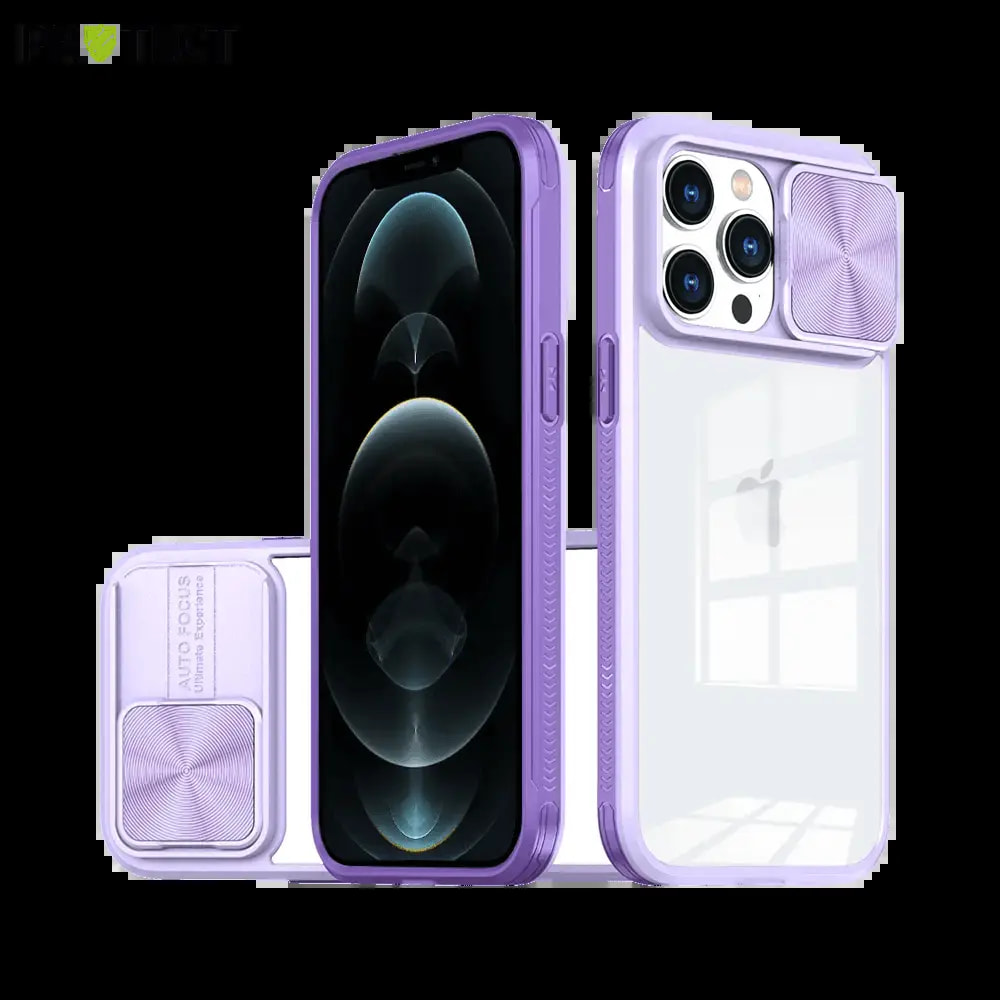 Coque iPhone 12 Pro avec cache caméra - PROTECT IE027 Violet 