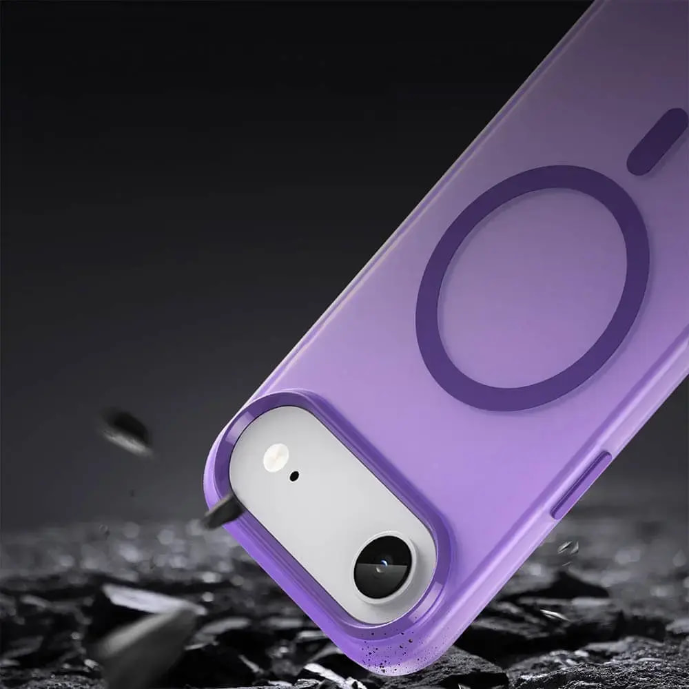 Coque MagSafe bi-matière iPhone Air - PROTECT MF-006 Violet Foncé - Vue 4