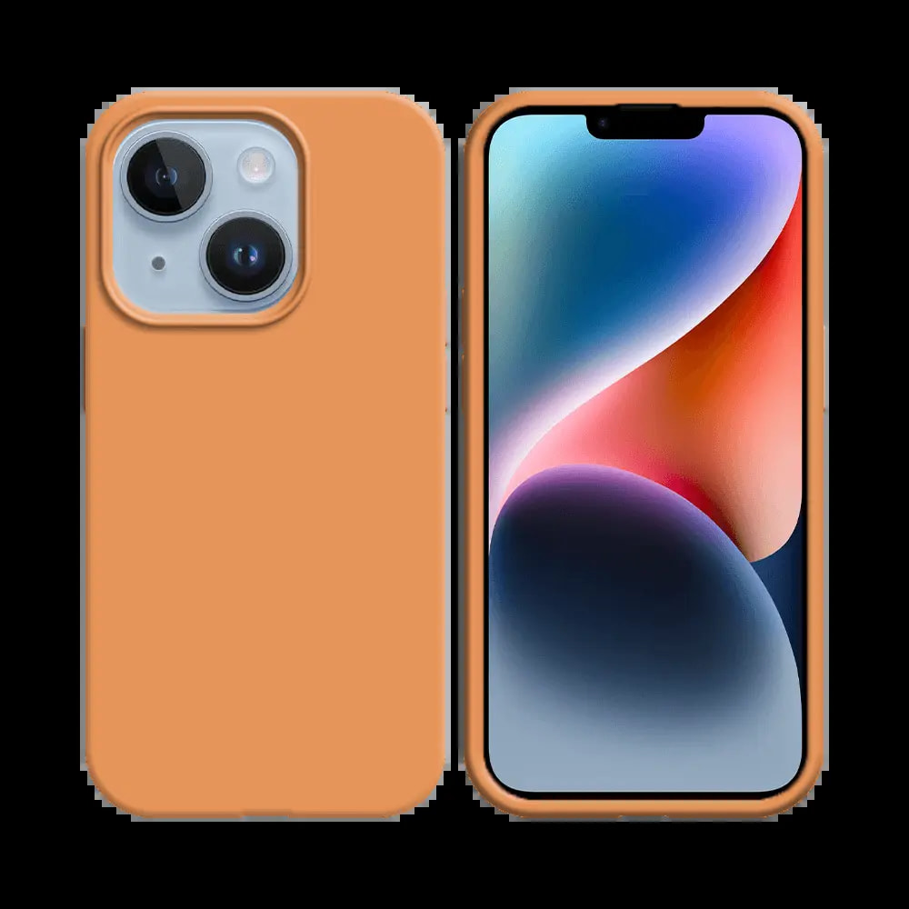Coque silicone iPhone 14 Plus - Corail