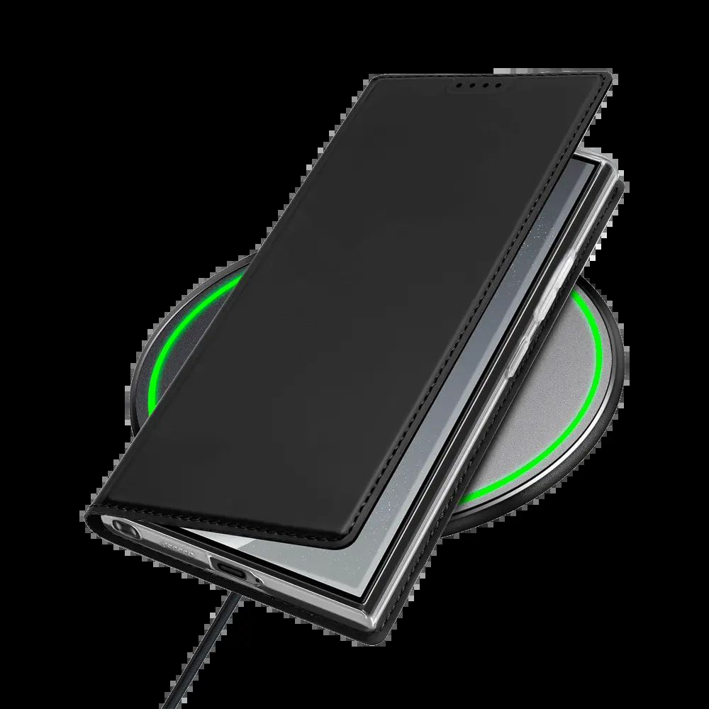 Housse folio Samsung Galaxy S24 Ultra 5G porte-carte - Dux Ducis Skin Pro Noir - Vue 4