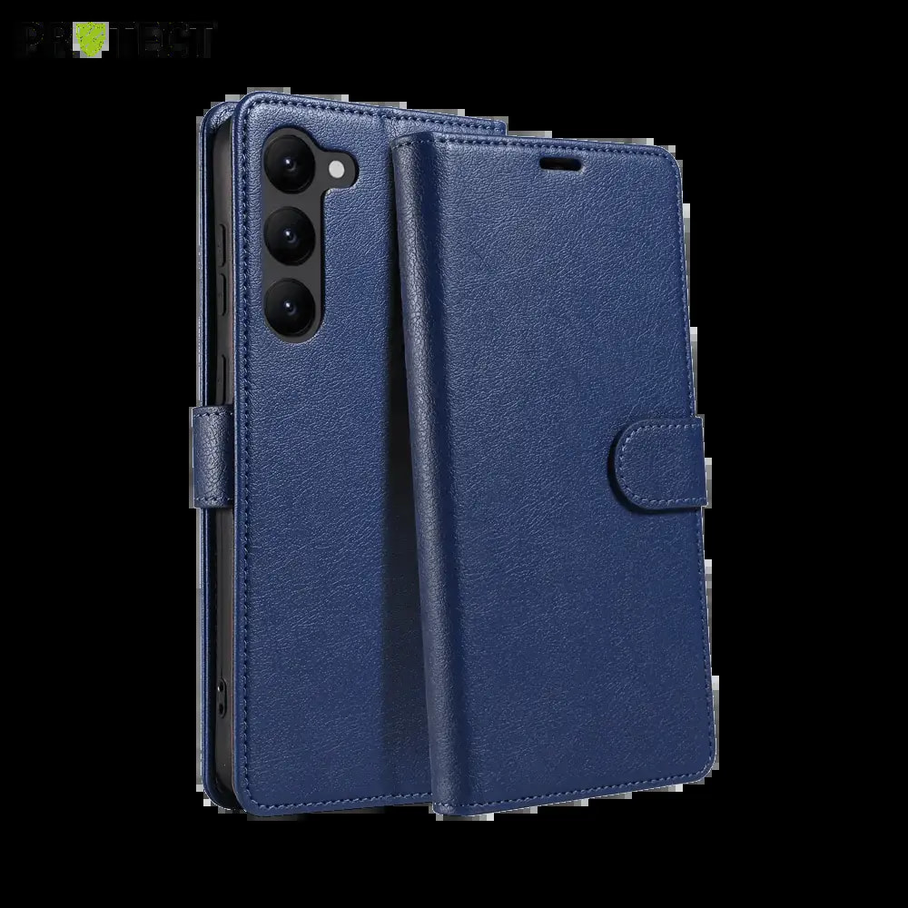 Housse folio anti-RFID Samsung Galaxy S21 – PROTECT IP011 Bleu Marine