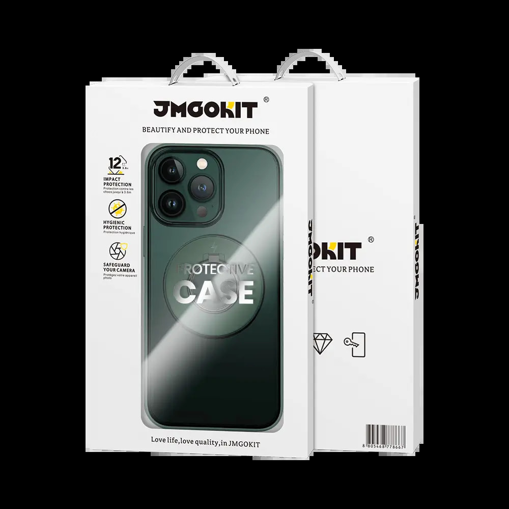 Coque MagSafe iPhone 12 Pro avec support anneau – JMGOKIT King Vert Foncé - Vue 3