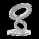 Support pour Smartphone Magsafe Rotatif et Pliable Blanc - Variante 1