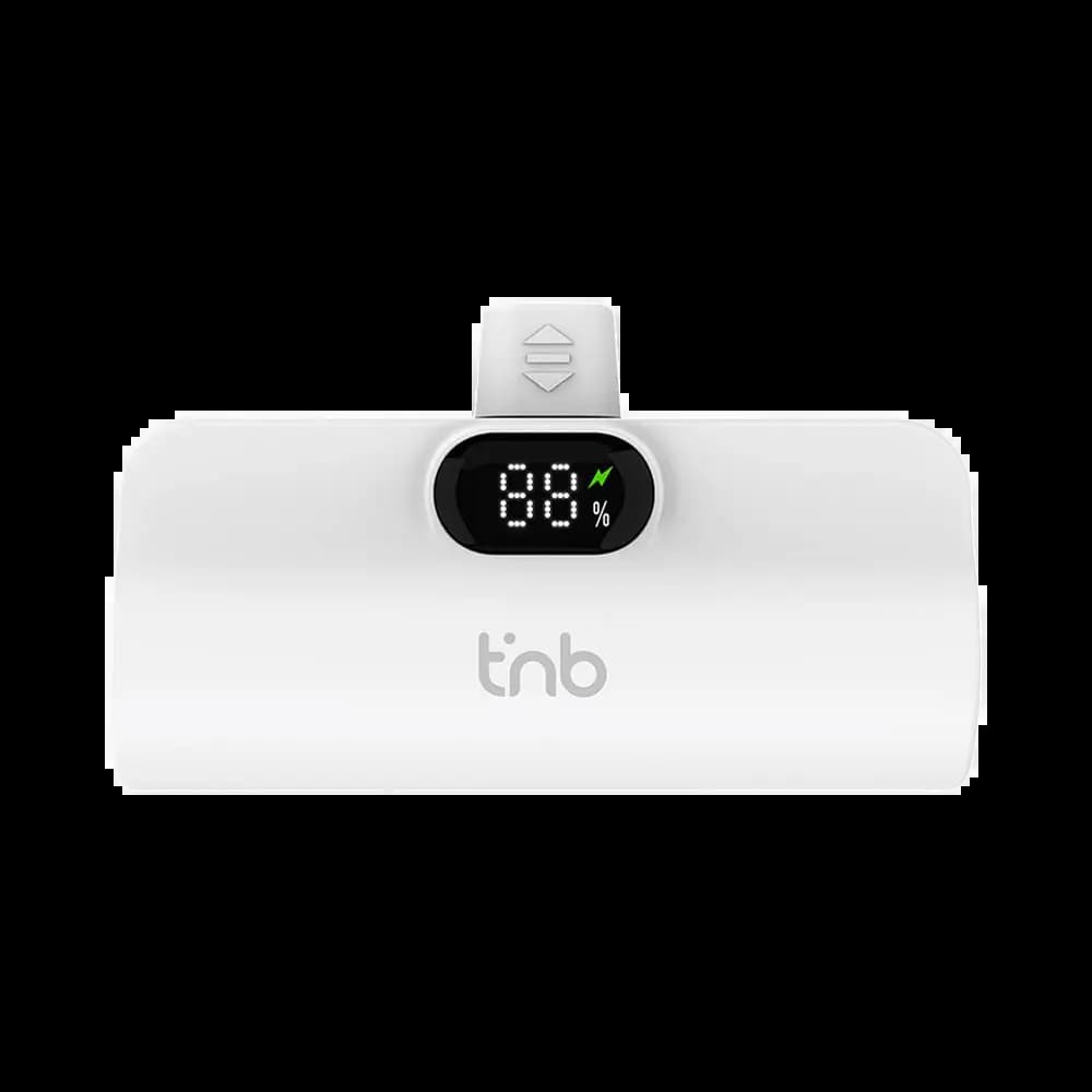Batterie externe 5000mAh 20W USB-C avec support intégré – T'nb PBUNANO Blanc