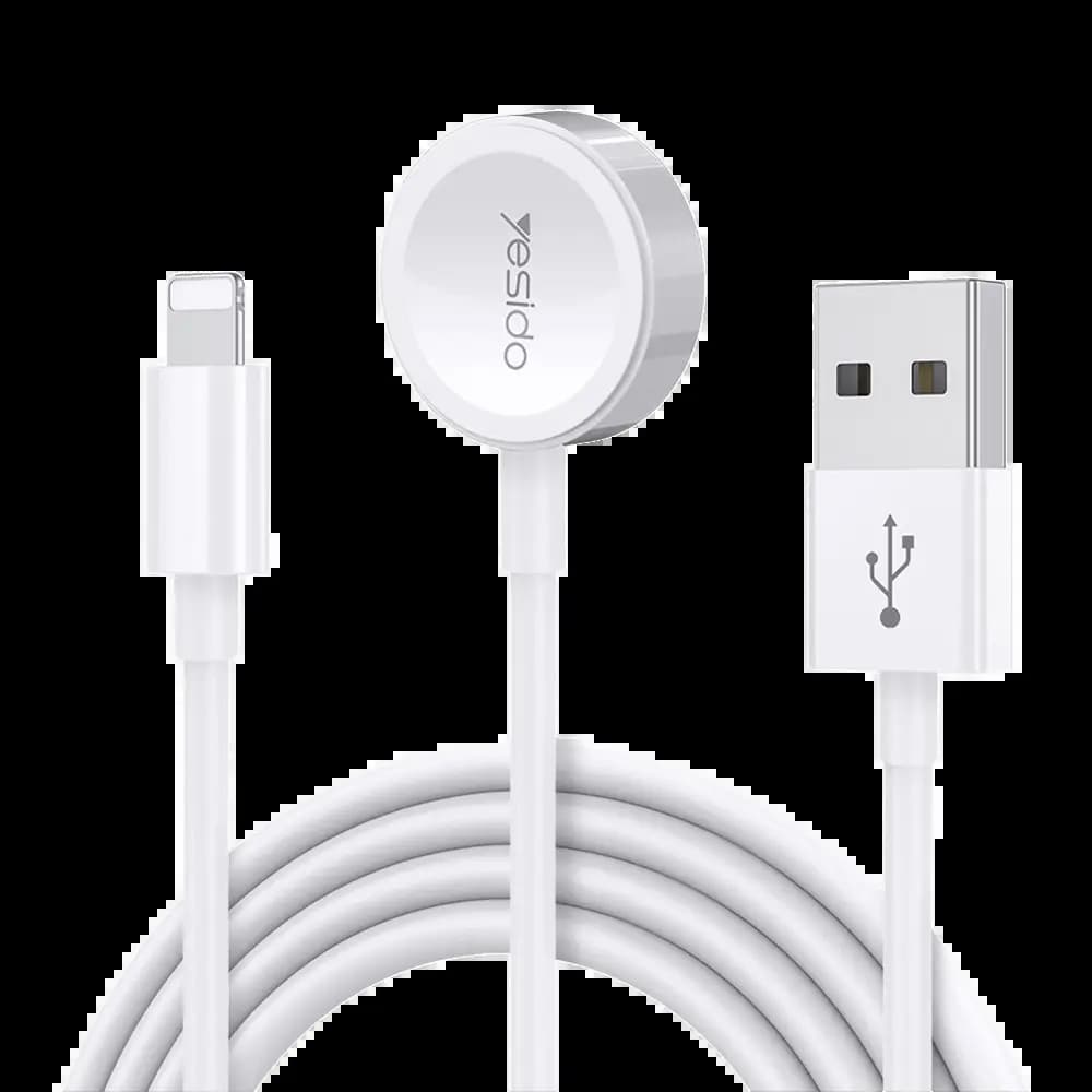 Câble de Charge Montre Connectée Yesido (Apple Watch + iPhone) Blanc