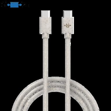 Câble USB-C vers USB-C 60W éco-friendly (1m) - CONNECT Beige